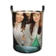 thumbnail image 1 of Las Chicas Gilmore Cesta de lavandería de gran capacidad redonda con asa, bolsa para ropa sucia plegable, almacenamiento para dormitorio, baño y lavadero 44x35 cm, 1 of 6