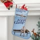 thumbnail image 2 of Forrest Gump Tema: Calcetines de Navidad, fino lino blanco para colgar en escaleras y chimenea, decoración navideña para el hogar, regalo de Navidad. 45cm × 32cm, 2 of 5