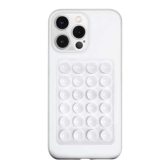Funda de silicona con ventosa para teléfono, soporte LVShuliangPin Anteel, color blanco