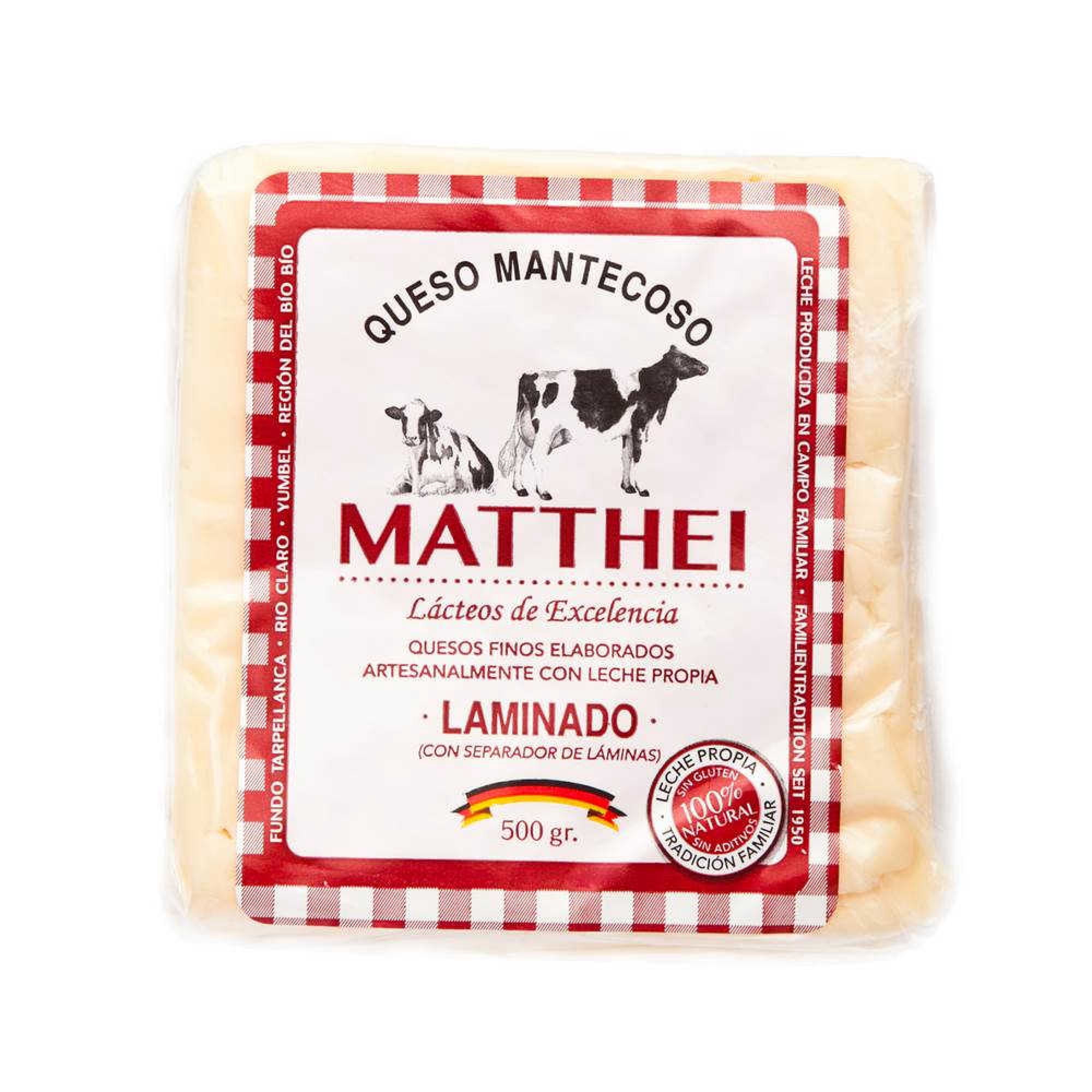Queso Mantecoso Laminado 500 g Matthei