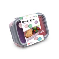 Melii - Lonchera Bento Con Divisiones Rosa 880Ml