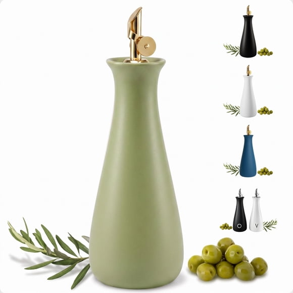 Dispensador de Aceite de Oliva HB Design Co. 530 ml con Vertedor Dorado