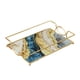 thumbnail image 3 of Bandeja De Tocador Para Baño, Plato De Joyería, Organizador De Maquillaje Para Tocador, L, Azul Y Dorado, 3 of 5