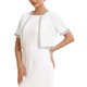 thumbnail image 4 of INSPIRE CHIC Bolero Corto para Mujer con Ribete de Lentejuelas, Mangas Cortas, Frente Abierto, Talla L, Blanco, 4 of 5