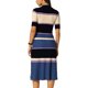 thumbnail image 3 of INSPIRE CHIC Vestidos de Punto a Rayas para Mujer de Manga Corta Midi Vestido Suéter Acanalado S Azul Púrpura, 3 of 6
