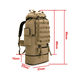 thumbnail image 3 of Mochila Belug De 100 Litros Para Camping Viajes Trekking Caqui, 3 of 5