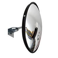 Prochef - Espejo 30 Cm. Curvo Convexo Para Muro Base Negra