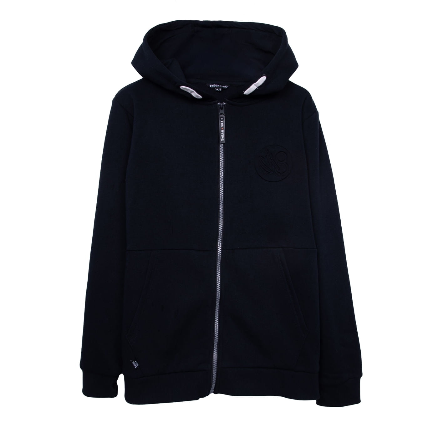 Pillin - Polerón Niño Básico Con Cierre Y Gorro Negro