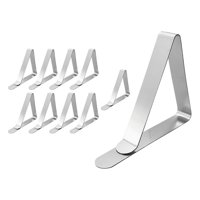 Magideal - 10X Clip Para Cubierta De Mantel De Acero Inoxidable, Abrazaderas Flexibles Y Resistentes Para Cubierta De Mantel De Picnic, Soporte Para Fiestas, Bod