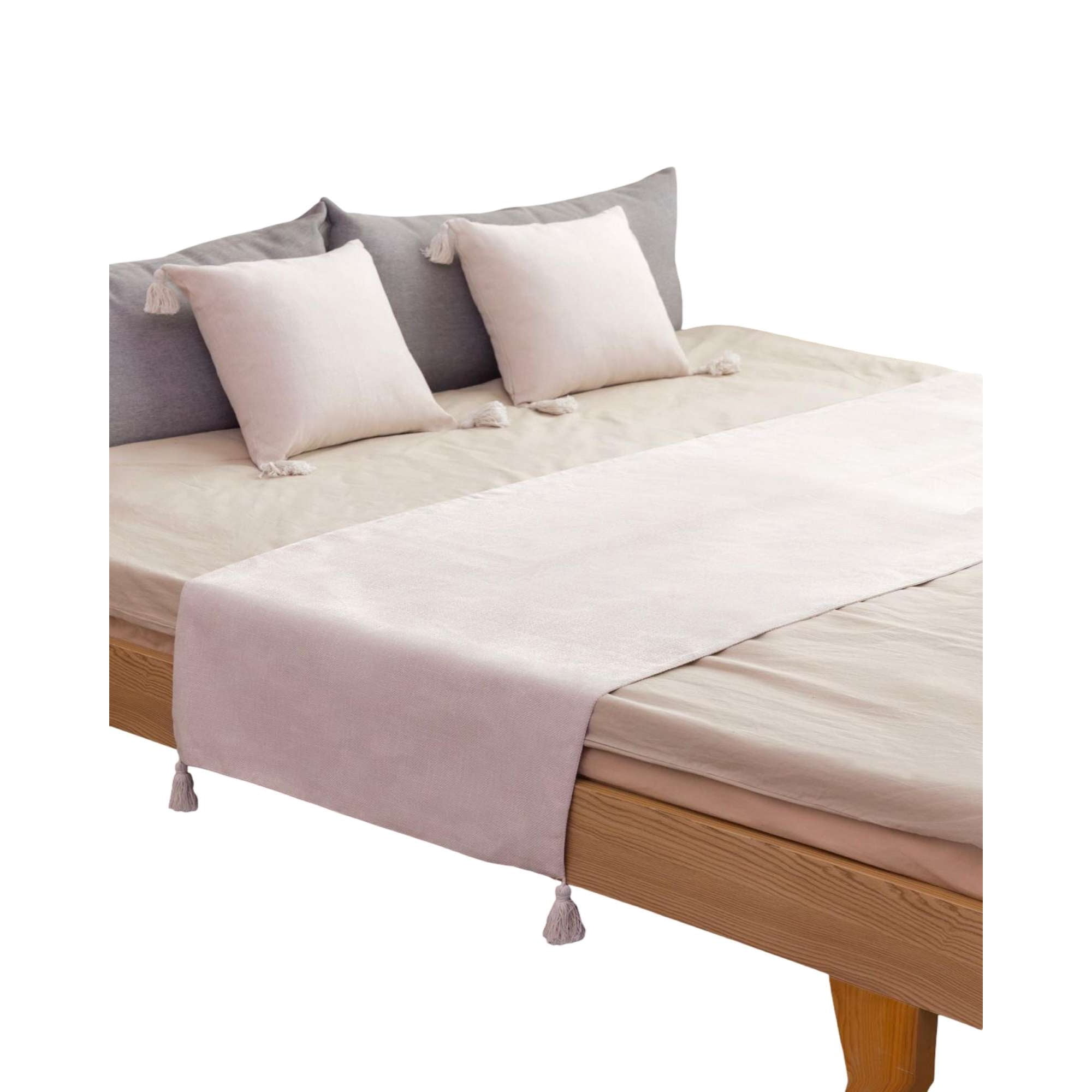 Imac Hogar - Piecera Sin Fundas Con Pompones Beige