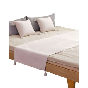 Imac Hogar - Piecera Sin Fundas Con Pompones Beige