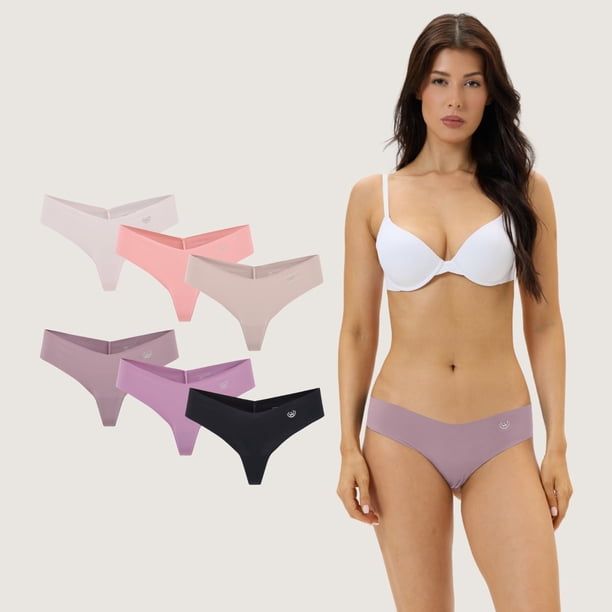 Pack de 6 Calzones Colaless Microfibra Corte Laser Mujer