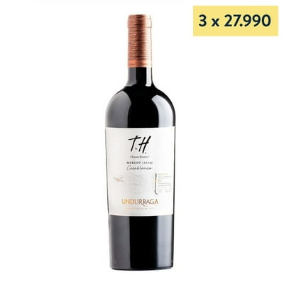 Vino Tinto Th Merlot Botella 0,75 L Undurraga