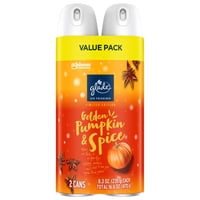 Ambientador De Habitación Glade Golden Pumpkin & Spice, 245 Ml, Paquete De 2