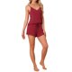 thumbnail image 2 of INSPIRE CHIC Pijamas para Mujer Conjunto de Pijama de Rayón con Encaje Camiseta sin Mangas con Pantalones Cortos Ropa de Dormir con Tirantes Ajustables L Rojo, 2 of 6