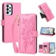 thumbnail image 1 of Funda Billetera Floral en Relieve samsung galaxy A23 4G con Tarjetero y Cremallera Rosa, 1 of 6
