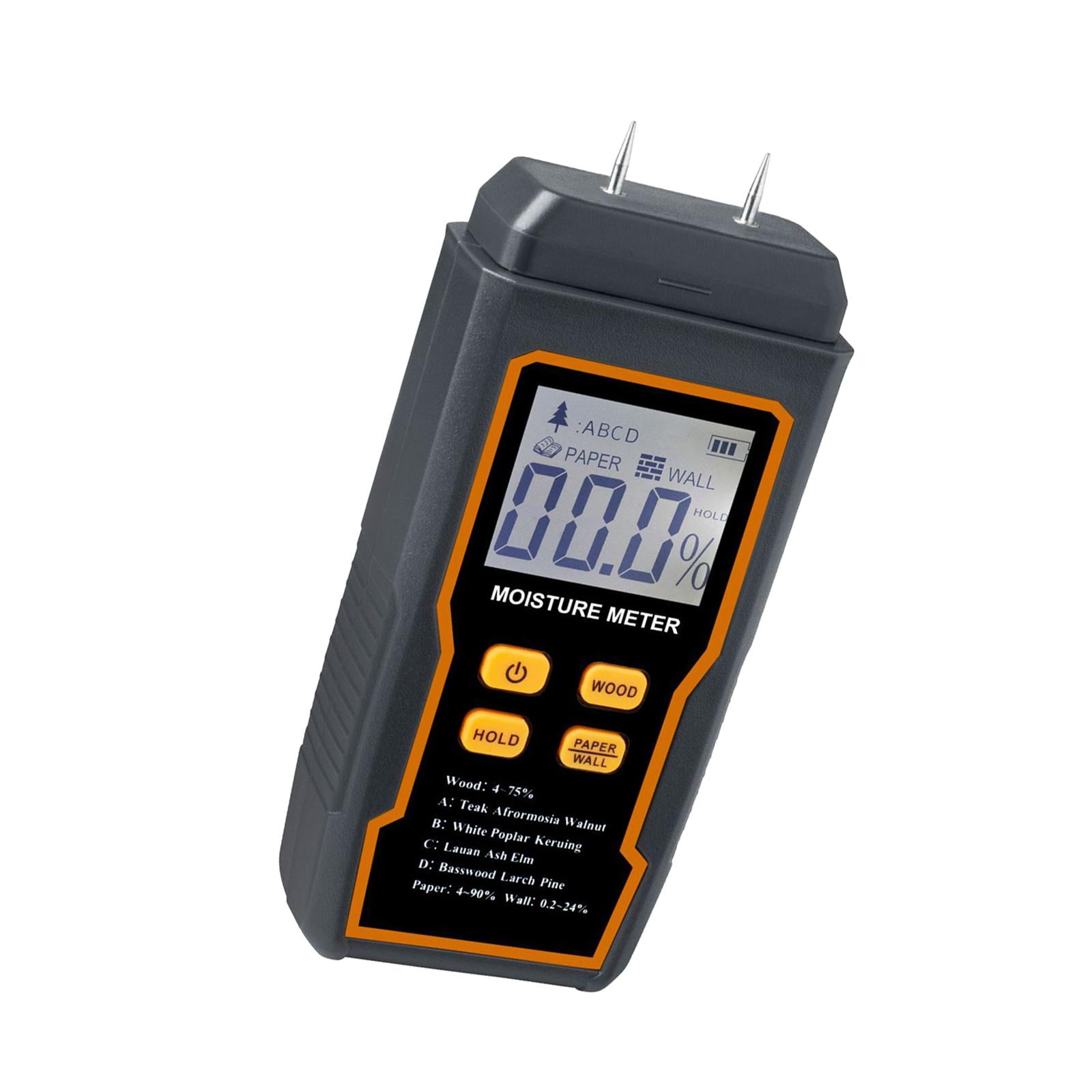 Ioensy - Medidor De Humedad De Madera Con Herramienta De Medición De Luz De Fondo Para Papel De Pared De Ladrillo