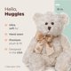 thumbnail image 2 of Peluche con forma de oso Bearington, color blanco cremoso, 40 cm, 2 of 6