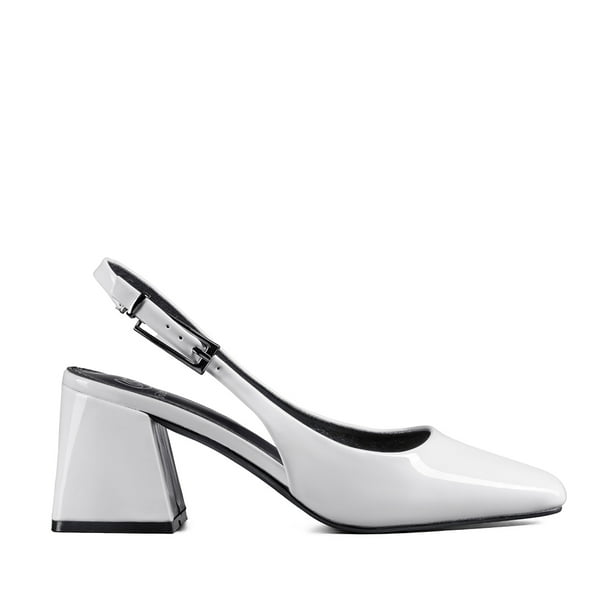 Zapato Taco Talón abierto Simil Charol Mujer Weide YOU538