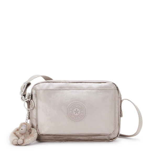 Bolso bandolera Kipling Abanu 20 × 13,5 × 7,5 cm Plateado (Metálico)