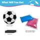thumbnail image 3 of Kit de Polvo para Revelación de Género con Balón de Fútbol FIEKEICC Azul y Rosa, 3 of 3