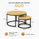 thumbnail image 4 of Mesa De Centro Duo Redonda Madera Brillante Estilo Moderno, 4 of 7