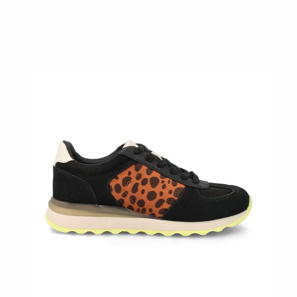 Zapatilla Mujer Colmen Negro Animal Print