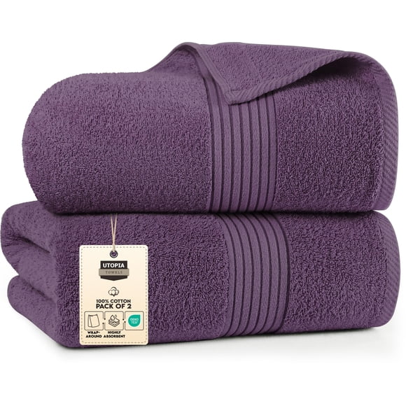 Toalla Utopia Towels Jumbo Bath Sheet 89 x 178 cm, paquete de 2