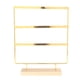 thumbnail image 2 of Organizador De Pendientes De Joyería De 3 Niveles Con Base De Madera Para Mesita De Noche, Tienda Dorada, 2 of 5