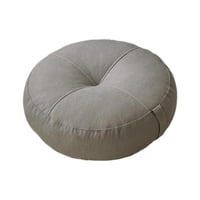 Bothyi - Cojín De Suelo Redondo, Pequeño Y Decorativo, Para Yoga, Sofá, Cama, Sala De Trabajo, Gris Claro