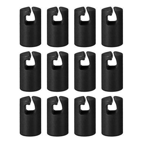 Ioensy - Reemplazo De Reparación De Cubiertas De Postes De Caja De Trampolín Para Niñas Exteriores De Jardín Negro 12 Piezas