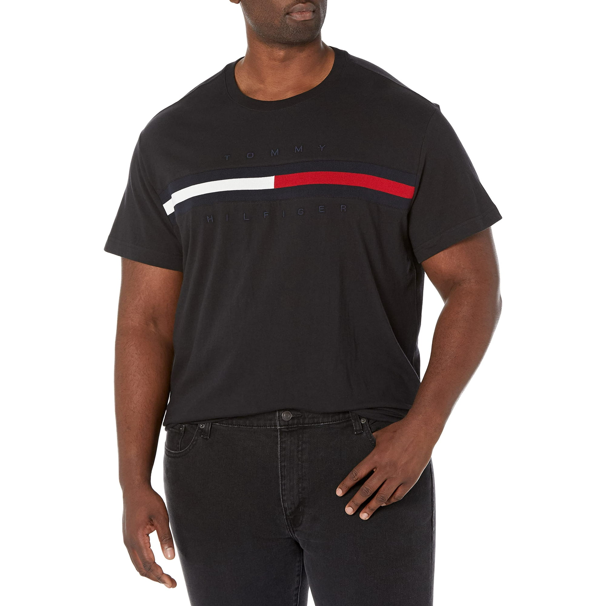 Camiseta Tommy Hilfiger De Manga Corta Con Estampado De Rayas Exclusivas Para Hombre