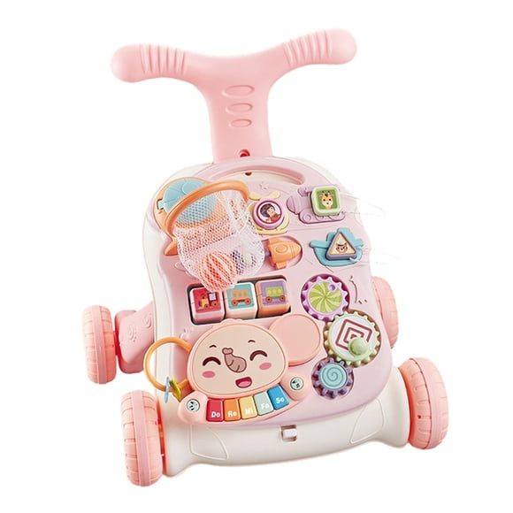 Baby Interactive Push Walkers Con Sound Musics Push Toy Activity Center Toys Pink