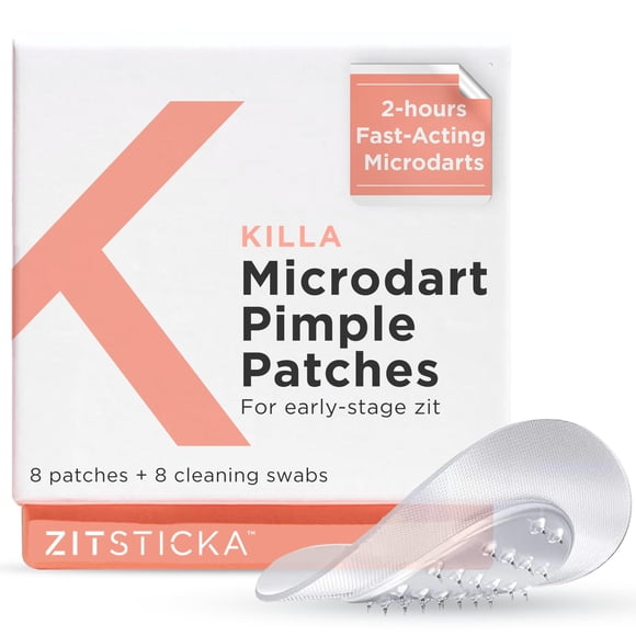 Parches para espinillas ZitSticka Killa para rostro con microdardos de acción rápida