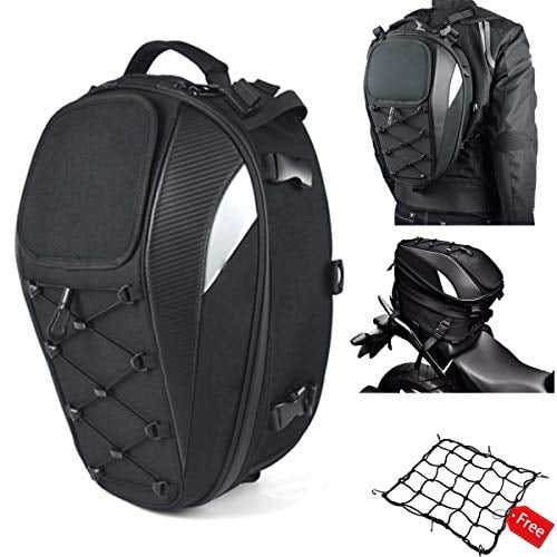 Bolsa trasera para moto MIHUNTER impermeable con funda para casco