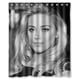 thumbnail image 1 of Cortina de ducha con diseño de estrella de Hollywood y vestido negro de Amber Heard, juego de cortina de baño con ganchos, tamaño 66 x 72 pulgadas, 1 of 3