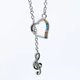 thumbnail image 2 of Collar Love Music, Plata 925 Circonitas Pavé, Corazón Música Plateado, 2 of 4