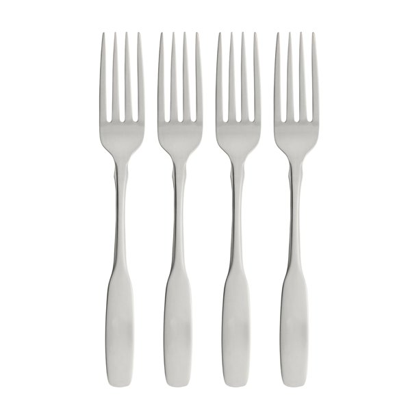 Oneida Paul Revere Fine Cubertería – Tenedores de Cena, Juego de 4, Acero Inoxidable 18/10, Apto para Lavavajillas