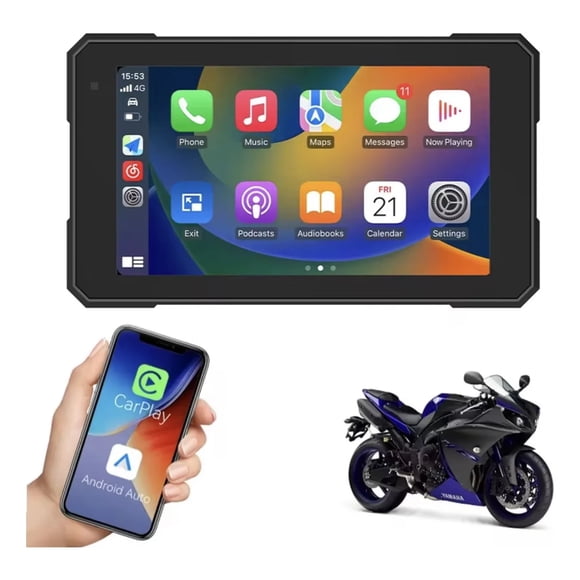 Pantalla CarPlay Android para motocicletas 5"