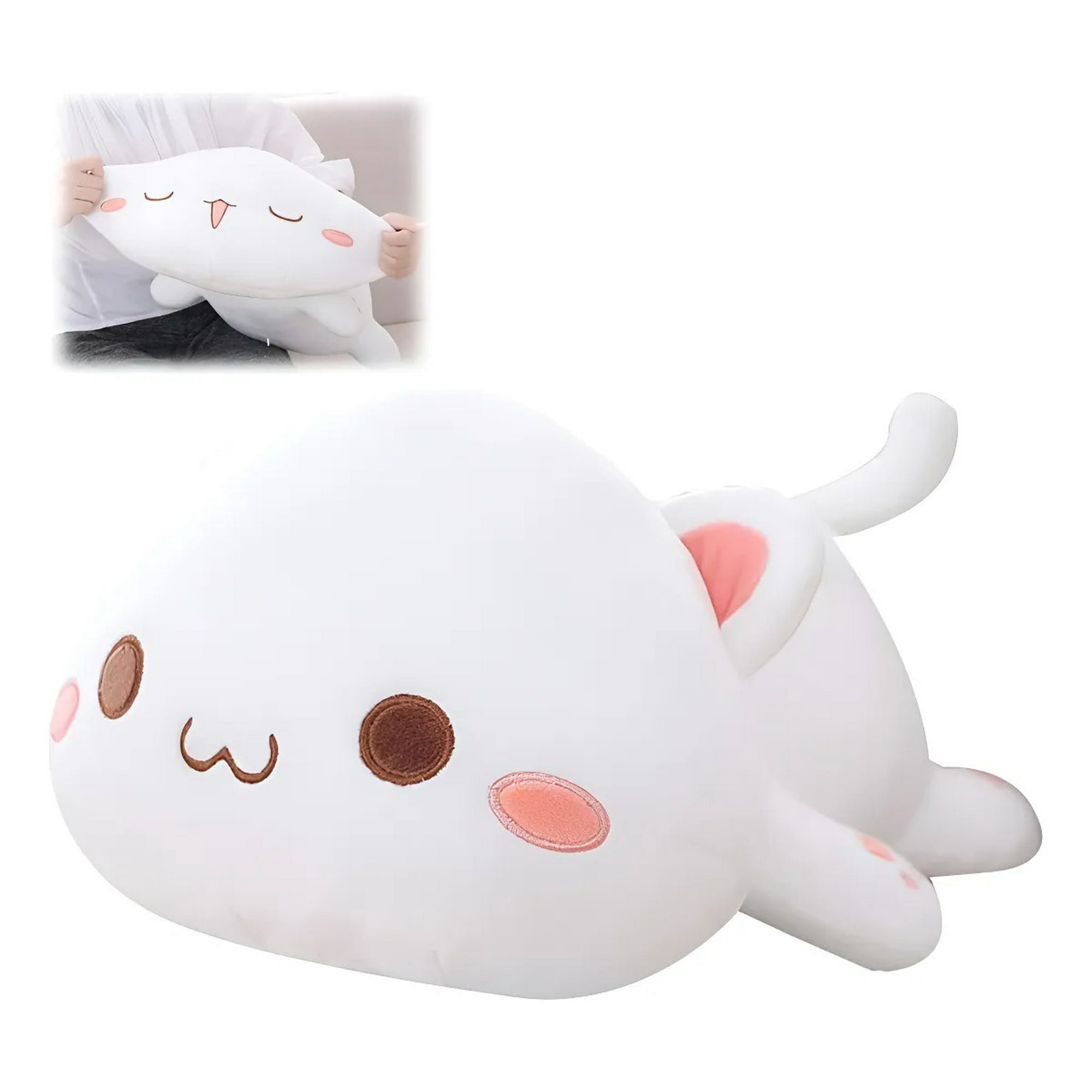 Genérica - Peluche Gatito Kawaii 35 Cm Blanco