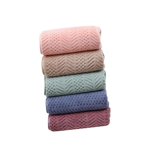 Bothyi - Juego De 5 Toallas De Baño (14 X 30 Pulgadas) De Terciopelo Coral Para Playa, Baño Y Gimnasio