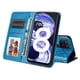 thumbnail image 3 of Funda tipo cartera FOXDOCK para Realme 8 Pro , diseño girasol en relieve, cuero PU, cierre magnético, soporte y tarjetero, 3 of 5