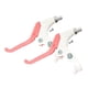 thumbnail image 3 of 2 Piezas De Palanca De Freno De Bicicleta De Tres Dedos, Accesorios De Repuesto Compatibles, Blanco Y Rosa, 3 of 5