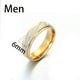 thumbnail image 4 of Anillos Compromiso Titanio Dorado Mate con zirconios pulverizado para compromiso Dama y Hombre/ 13, 4 of 4