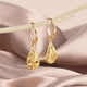 thumbnail image 3 of Pendientes ALEXCRAFT con forma de lágrima en oro de 14 quilates para mujer, 3 of 8