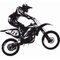 Rienda Libre Graphics - Decomural Dirt Bike Trick Motocross Motorbike Ws-18655