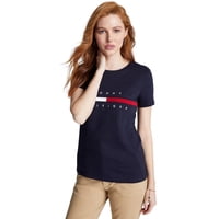 Camiseta Tommy Hilfiger Para Mujer, Corte Regular, Logotipo Bordado