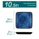 thumbnail image 2 of Plato de cena Vancasso 4 piezas 27 cm cuadrado azul, 2 of 5