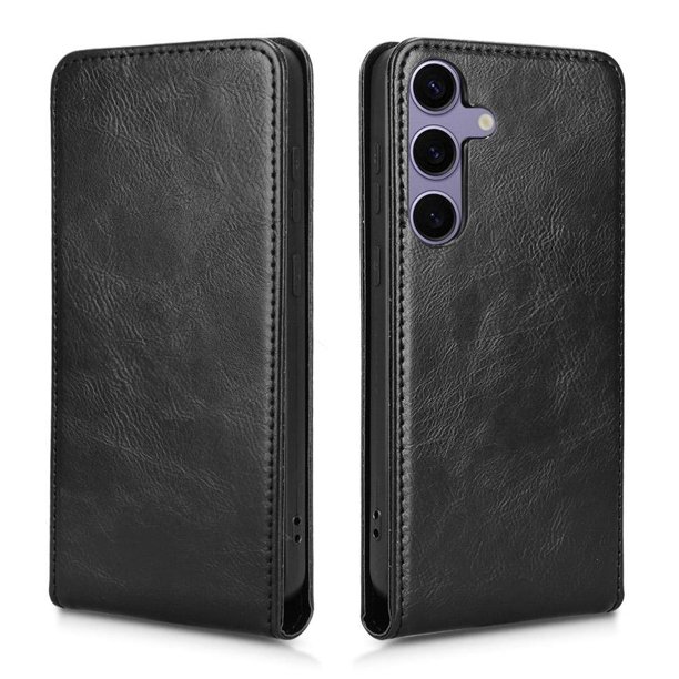 Funda tipo folio para Samsung Galaxy S24 FE con soporte magnético y protección para la cámara Negro