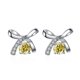thumbnail image 1 of Aretes de Botón de Moissanita con Moño para Mujer 1 Uds Color D Corte Redondo Claridad VVS1 Aretes de Diamante de Plata Esterlina 925 Aretes de Moissanita para Mujer con Certificado, 1 of 9